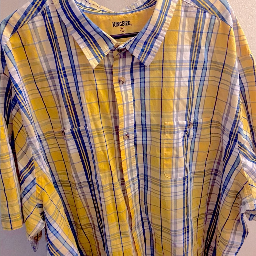 Men’s King Size plaid dress shirt